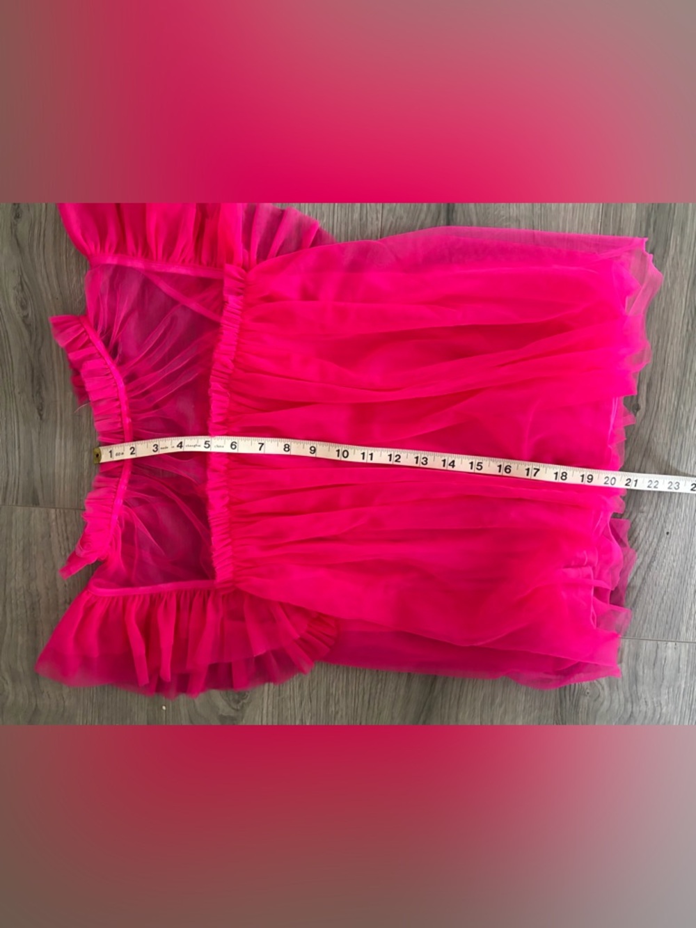 Sunday in Brooklyn Hot Pink Ruffled Sheer Blouse - Picture 5 of 7